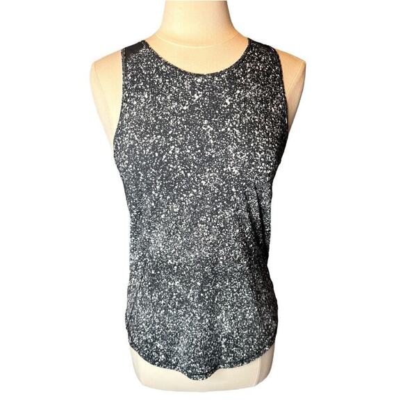 Lululemon Sculpt Tank II Black White Splatter Mesh:M ($58) Running Athletic - Picture 1 of 6